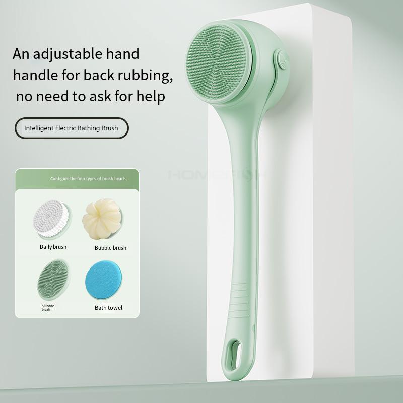 Electric Bath Body Scrubber Long Handle Back Brushes