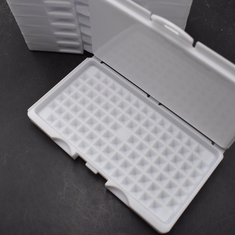 50/100-Fächer Strasssteine Schmuckaufbewahrungsbox 3-10 mm Edelstein-Display-Organizer-Etui Für Geschäft Edelsteine Rohe Steinverpackung Abdeckung Tablett