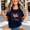 Butterfly Moon Mushroom Print TShirts Unisex Casual Summer Tops Vintage Graphic Tees