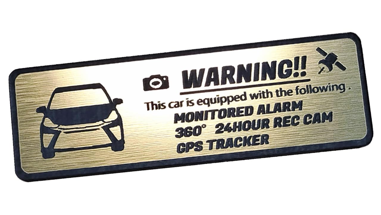 

Honami Works Маленький размер Prius Alpha GR SPORT Эмблема безопасности Видеорегистратор для наблюдения GPS-трекер Наклейка 24 часа (Золото) золотой