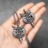 Viking Raven Men Necklaces Stainless Steel Sword Pendant Chain Women Punk Fashion Jewelry New in Accessories Gifts