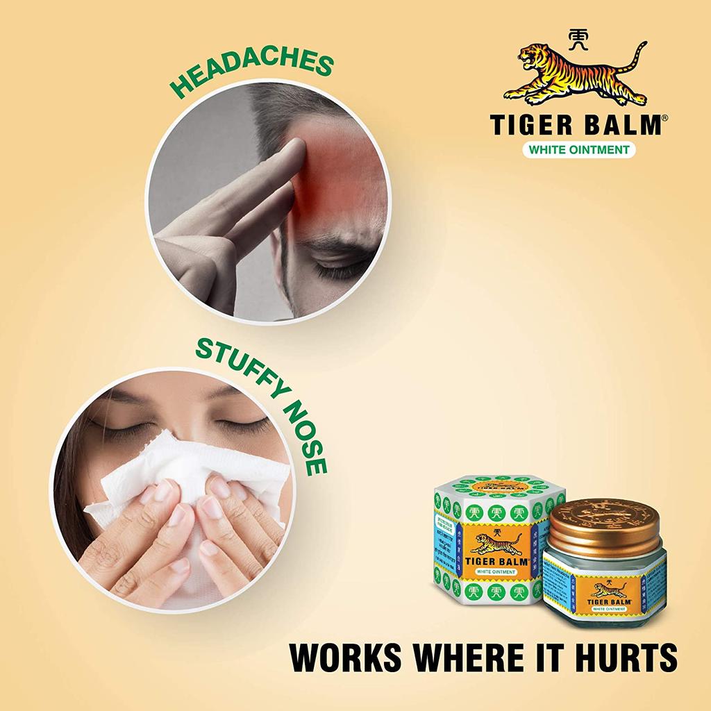 Tiger Balm Rot & Weiß Salben-Kombination Für Effektive Linderung Bei Verstauchungen, Schmerzen, Muskelschmerzen, Kopfschmerzen & Nasenverstopfung - 9ml Packung mit 6 Stück