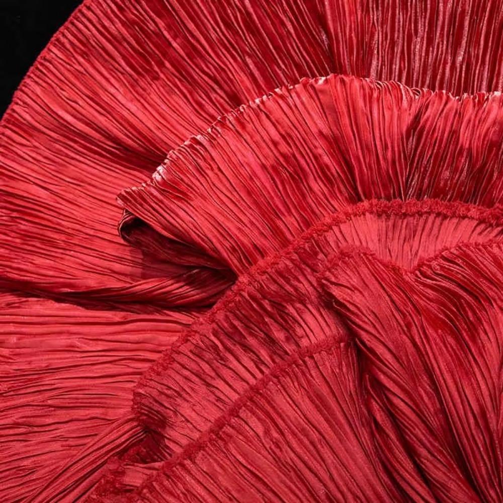 DIY Geschmiedeter Plissee-Stoff Polyter Kleiner Knitterstoff Wassergänzender Stoff Performance-Kleidung