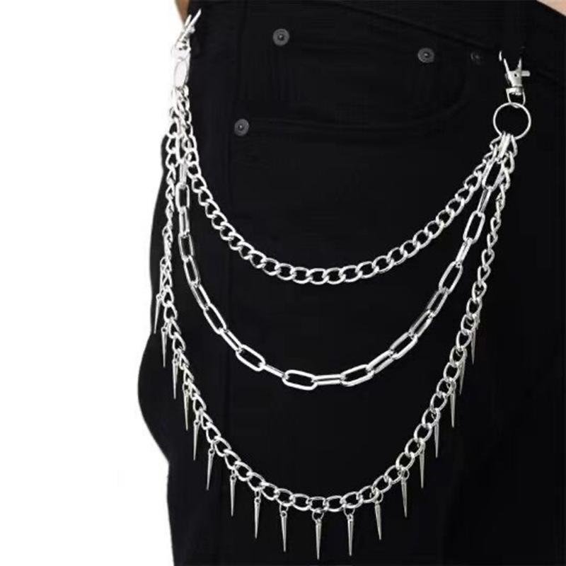 European & American Multi-layer Punk Rivet Metal Chain - Trendy Unisex Hip Hop Pants Chain