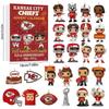2025 NFL Travis Kelce Christmas Blind Box Ornaments 24-Piece Acrylic Football Advent Calendar Decor