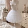 Fashion 42cm Lolita Petticoat Elastic Waist Lace Edge Crinoline Underskirt Breathable 2 Hoops Ball Gown Underskirt Maid Dress
