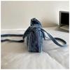 Cross-border Denim Heart One-Shoulder Bag - 2026 New Korean Rivet Trendy Cool Crossbody Bag for Travel and Commute