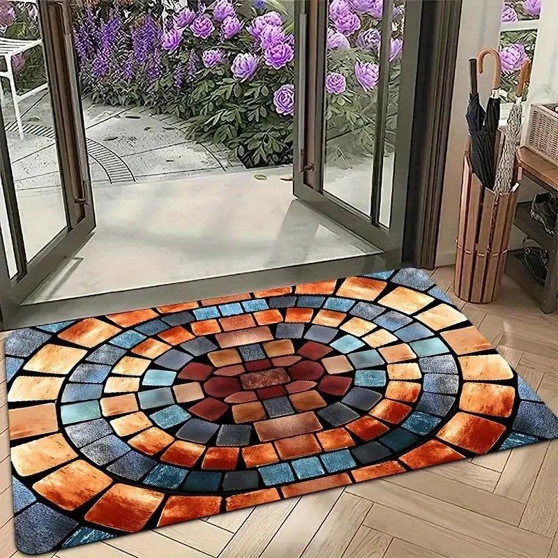 1PC Cute Dog Pattern Kitchen Rugs Non-Slip Home Door Mats Pop design Bathroom Rugs Bath Mat Carpet for Home Sink Laundry Decor