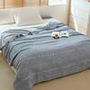Class A Mother And Baby Cotton Yarn Dyed Gauze Throw Blanket Simple No Print Towel Quilt Winter Warm Cover Blanket For Household Sofa Bed