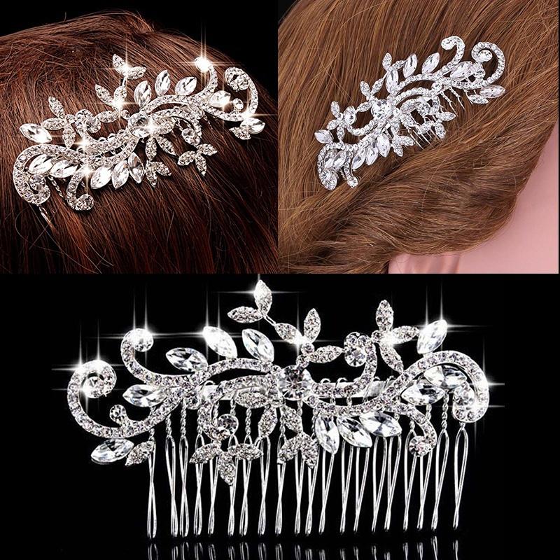 Cheap Bridal Wedding Crystal Jewel DIAMANTE Hair Comb Clip SLIDE FASCINATOR HAIRPIECE Joom