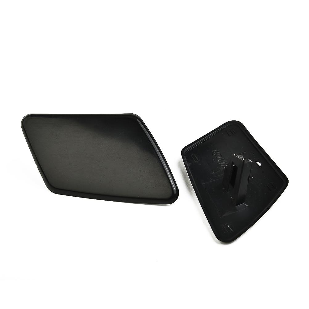 1pair Bumper Headlight Cover Plastic Black Washer Left Right Accessories