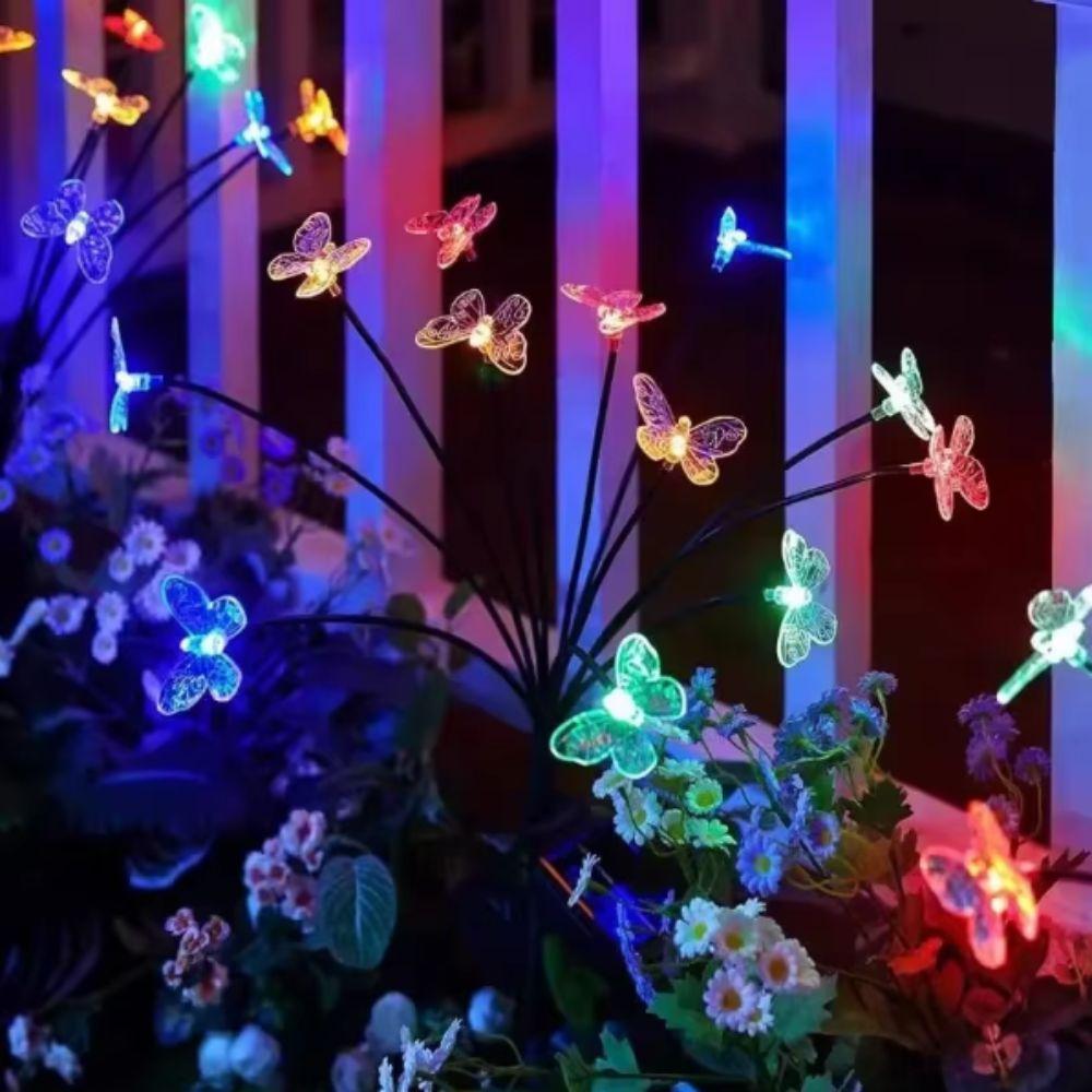 6 LED Solar Butterfly Lights Waterproof Garden Solar Lights Landscape LED Butterfly Lights Pathway