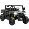 12V Kids' Electric Ride-On with Remote Control. Suspension, Trunk, and Music. Ages 3-8. Green
