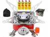 Small Mini Portable Tourist Gas Stove + 4 Gas Cartridges