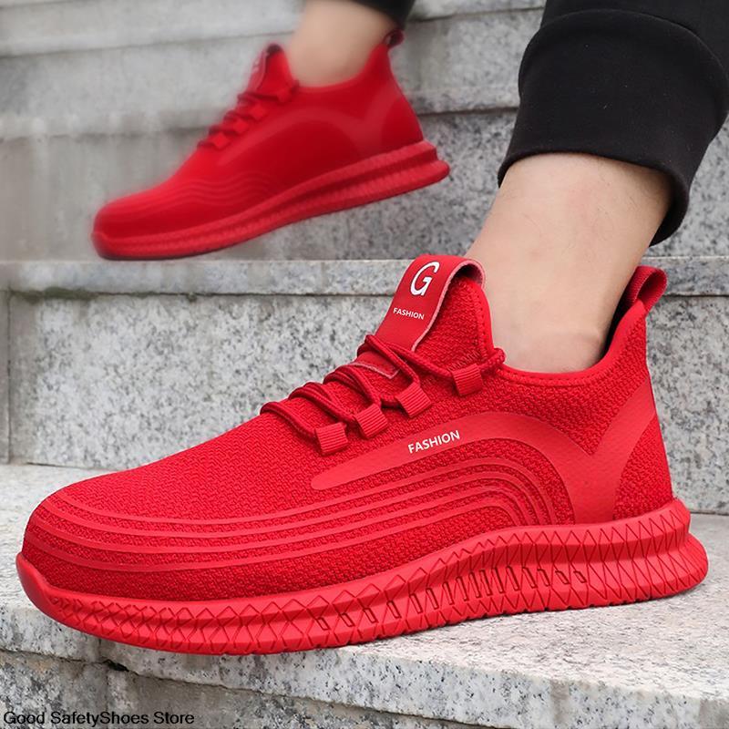 Herren Sport Sicherheitsschuhe Atmungsaktive Damen Arbeitsschuhe Anti-Smash Leichte Arbeitsschuhe Herren Stahlkappenschuhe Sicherheitsarbeitsstiefel