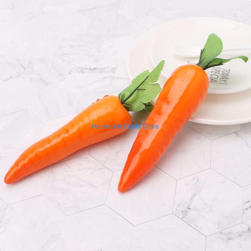 Y3NA Artificial Carrot Simulation Fake Vegetable Photo Props Home Kitchen