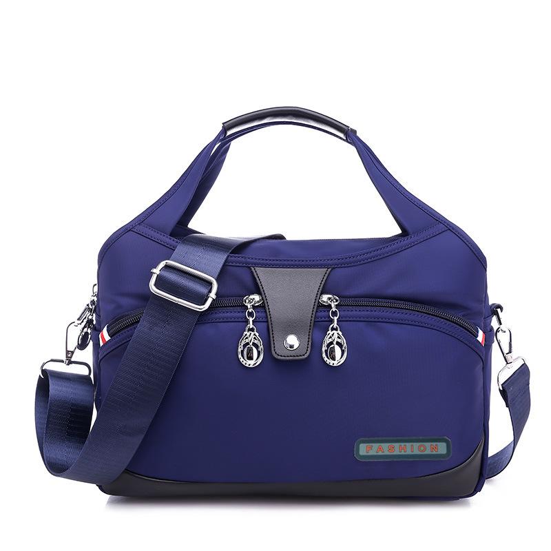 Fashionable and Lightweight Oxford Cloth Women's Casual Large Capacity Waterproof Travel Shopping Hand-held Shoulder Crossbody Bag