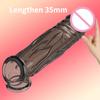 Sexy Toys Penisring Penisvergrößerungshülse für Peniskondome für Männer Wiederverwendbares Kondom Cock Sleeve Extender Ejakulationsverzögerung