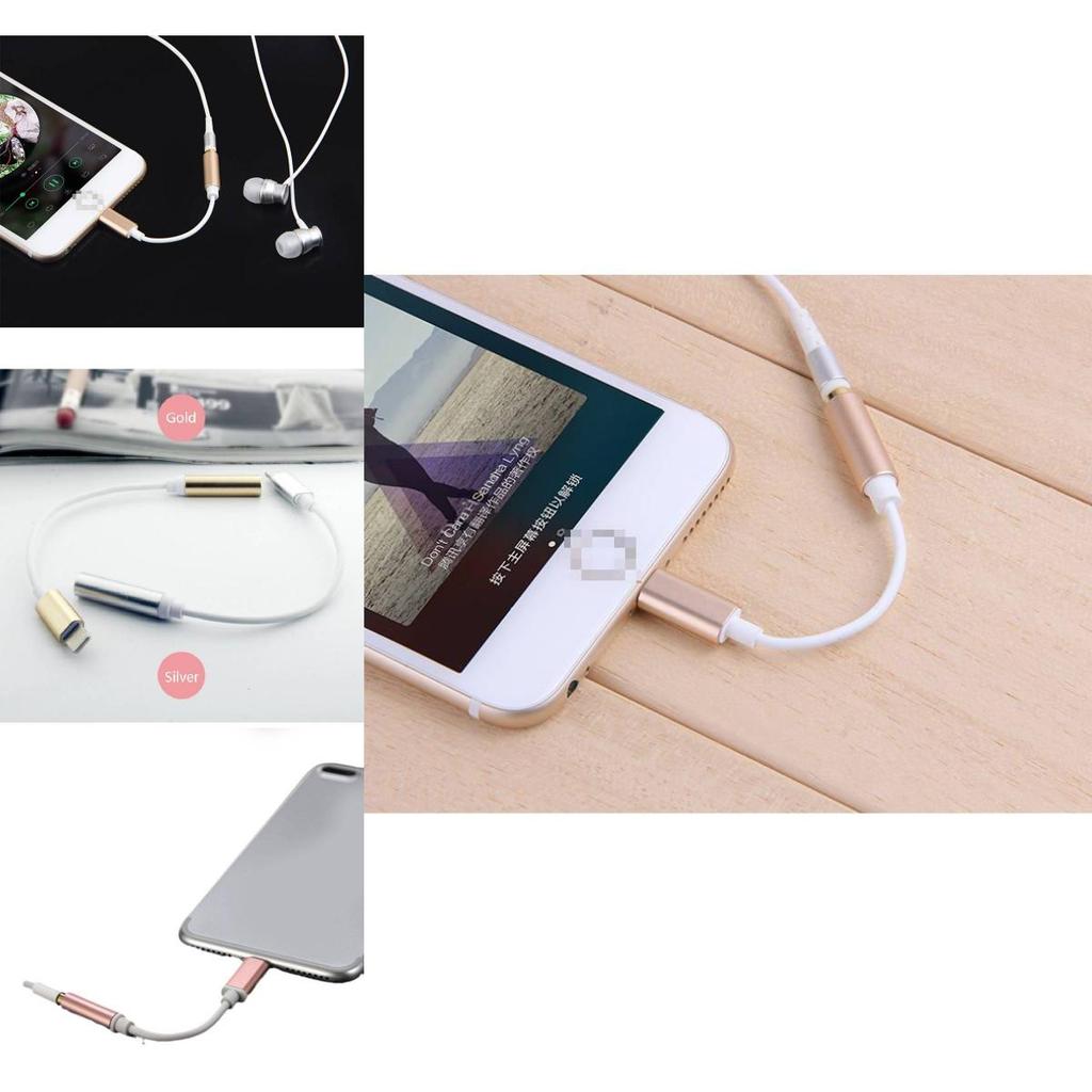 Apple Iphone7 Lightning Audio Adapter With Gold Silver Rose Gold Black Finish For All Systems