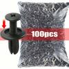 100 Stück 8mm Kunststoffnieten Befestigungselemente Schraube Auto Stoßstange Schwarze Niete Auto Befestigungsclips für Focus Kia Nissan