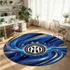 Borussia Dortmund Printed Round Crystal Velvet Rug Soft Non Slip Floor Carpet For Bedroom Holiday Gift