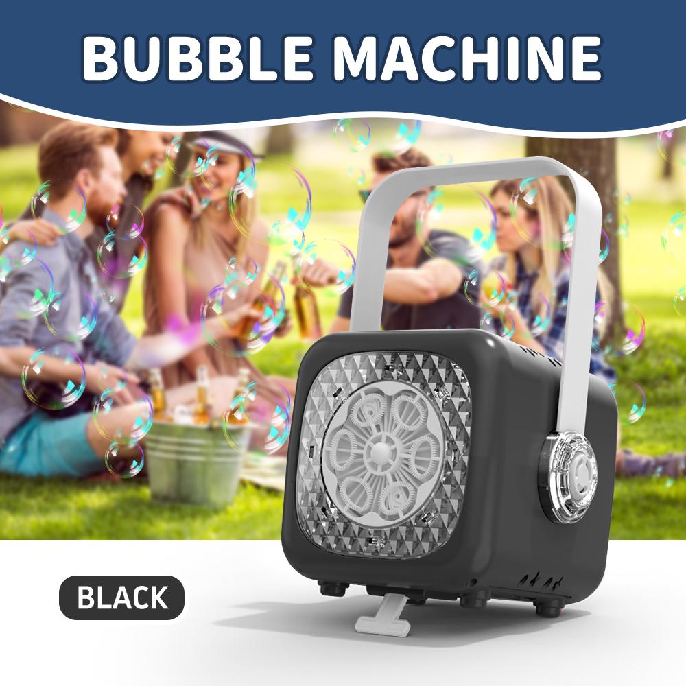 

Электрическая сценическая машина для мыльных пузырей Ручная Полностью автоматическая Выдувание пузырей Портативная игрушка для пузырей без батареи и мыльной воды