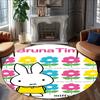 1pc Miffy3 Design Printed Area Round Carpet for Bedroom Living Room Home Decor Rugs Mat Non Slip Mat Rug for Bedside