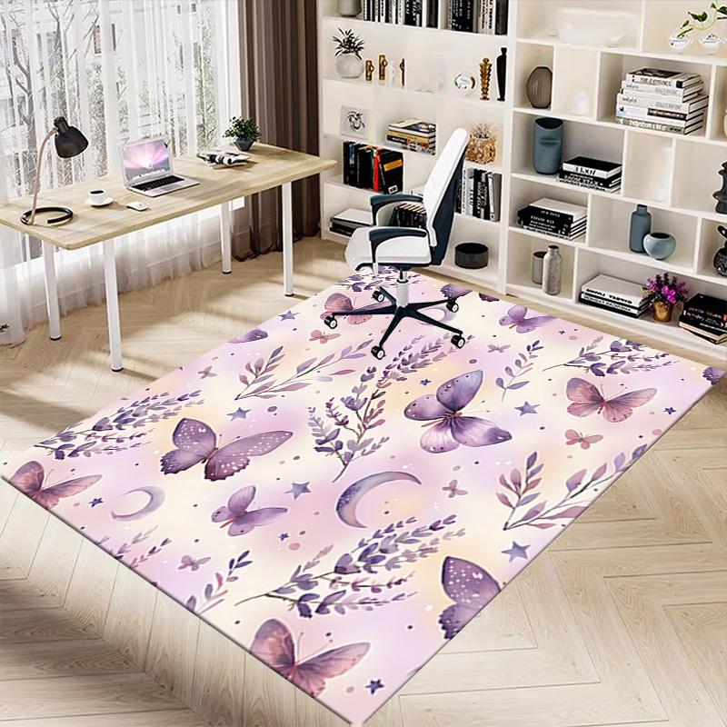1PC Butterfly Flowers Extra Large Non-Slip Floor carpet, Office, family, bedroom, Studio - Large Area Rug,Longlasting Material-K0367