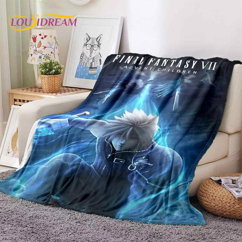 Final Fantasy Series Games Soft Blankets,Keep Warm Throw Blanket Comfortable Blanket for Picnic Beds Sofa Home Bedroom Gift Kids
