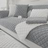 Thicken Imitate Sheep Plysj Sofatrekk Universal Sklisikker Sofamatte Vinter Varm Sofa Håndkle Sofapute for Stue Hjem