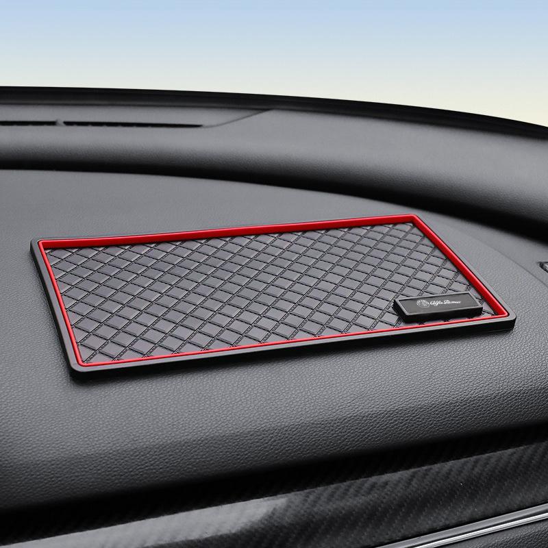 XTXG4 Car Anti-skid pad Dashboard Phone anti-slip Storage Mat Accessory For Alfa Romeo Giulietta GT 159 147 156 Mito Giulia F1 Stelvio