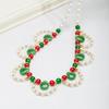 Retro Ethnic Style Necklace Chinese Style Beaded Flower Choker Natural Stone Prayer Necklaces Women Cheongsam Necklace Jewelry