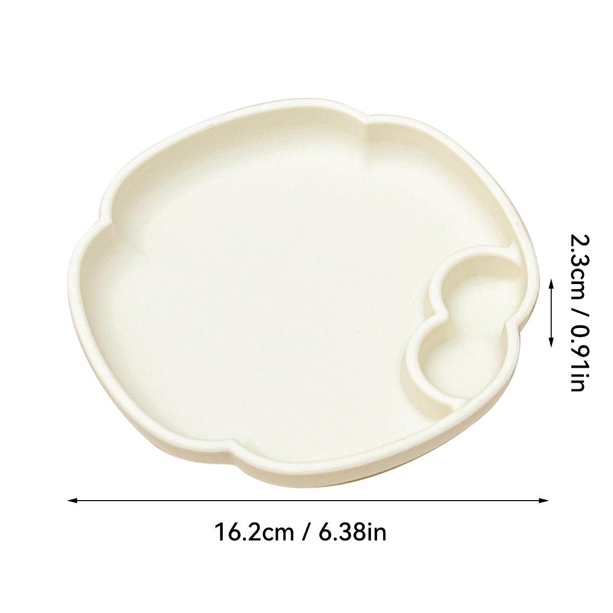 

1 шт. Силиконовая обеденная тарелка Многоразовые тарелки для фруктового салата Безопасные для микроволновой печи Тарелки для еды Для детей Студентов Десертные тарелки для закусок Посуда бежевый