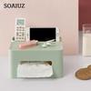 Desktop Tissue Box Living Room Coffee Table Plastic Paper Towel Storage Box