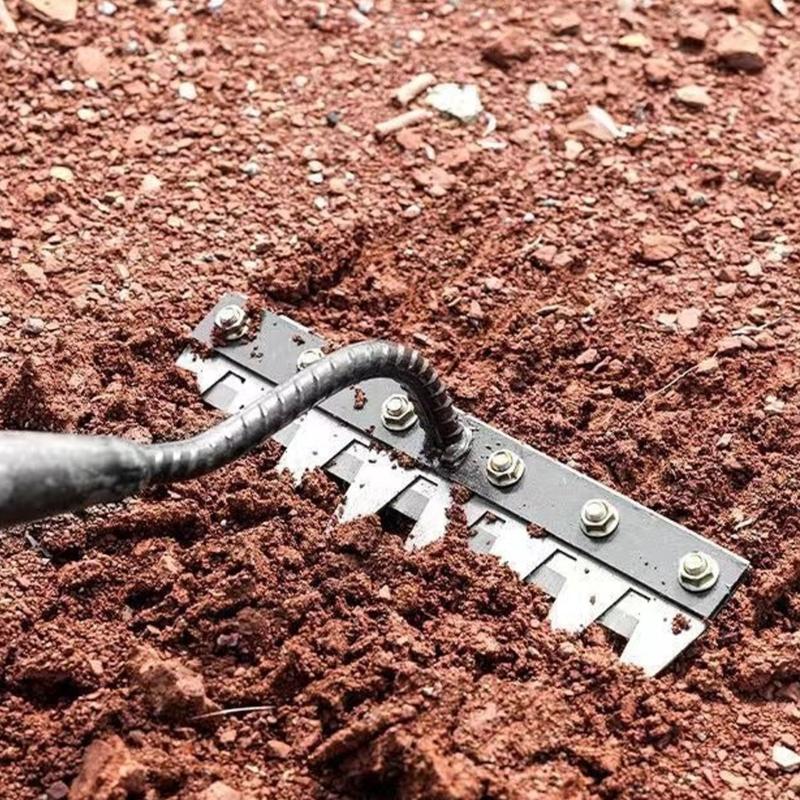 Durable 5 Tines Weeding Rakes Ergonomic Handle Rakes for Home Gardeners and Small Farm Owners, Easy to Store and Carry