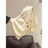 Pure Cotton Cute Puppy Embroidered Short-sleeved T-shirt for Women Summer New Pleated Waist Slim Fit Hot Girl Short Top