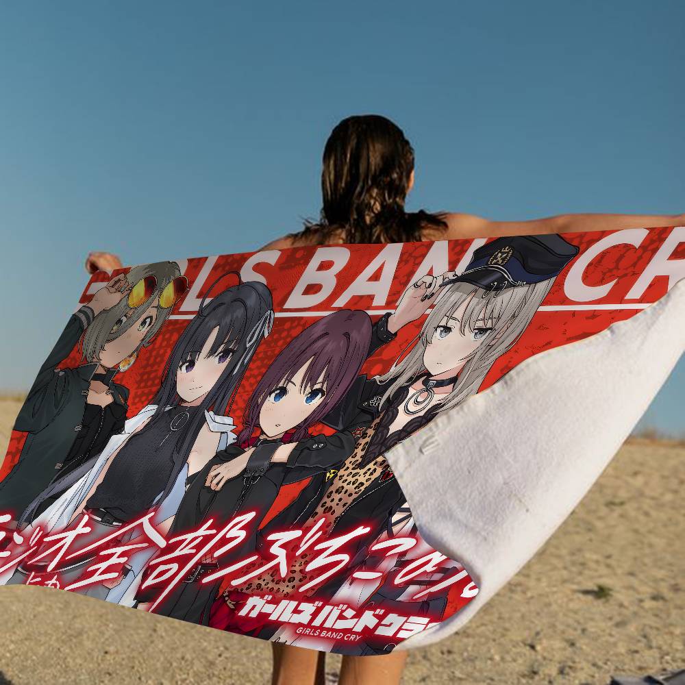 Anime G-Girls Cool Band Cry Big Microfiber Beach Towels Quick Dry Towel Sand Beach Towels Pool Towel For Travel Swim Pool Yoga
