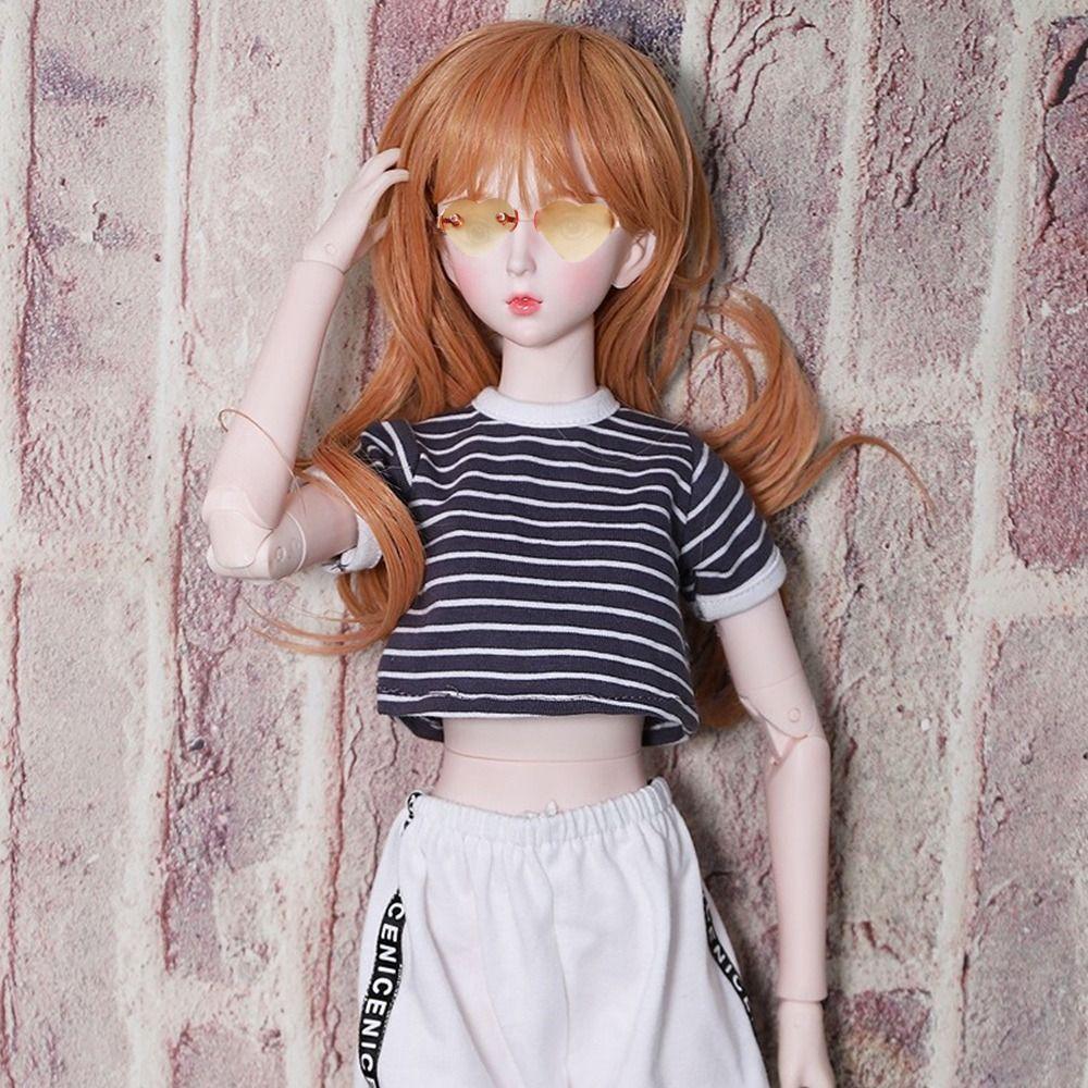 Plush Doll for 1/31/4 BJD For 10/15cm Dolls Plush Doll Eyeglasses Glasses Clothes Cute Heart Frame