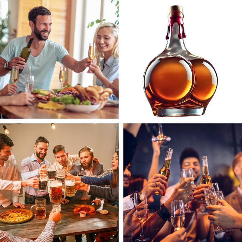 Creative Whiskey Bottle Decanter Realistic Novelty Glass Jug Liquor Bottle Whiskey Wine Brandy Scotchs Bourbon Vodka Decanter