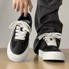 Men's board shoes spring and autumn new thick-soled retro black casual shoes men's breathable low-top flat-soled trendy men's shoes