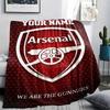 1PC Custom Name Arsenal Patterned Flannel Blanket Suitable For All Seasons for Home Decor Warmth and Comfort Gifts Holiday Present