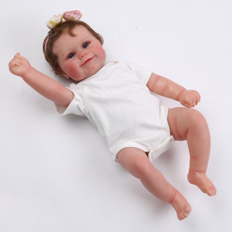 20'' Baby Toddler for Doll Lifelike Reborn Toy Birthday Gift Real & Super Soft for Touch Heavy Weight for W/ Smile Face