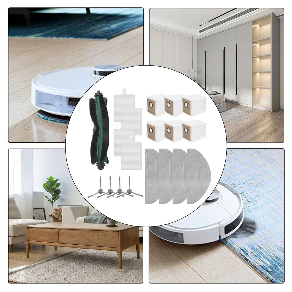 Home Cleaning Robot Vacuum Accessories Replacement Brush Kit As Shown Microfiber Mop Cloths Nylon And Plastic Material