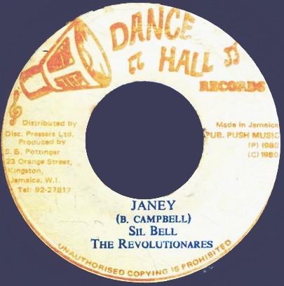 

7inch Record SIL BELL THE REVOLUTIONARIES Janey NONE Dance Hall Reco 1980 Jamaica Reggae Ska Dub Used
