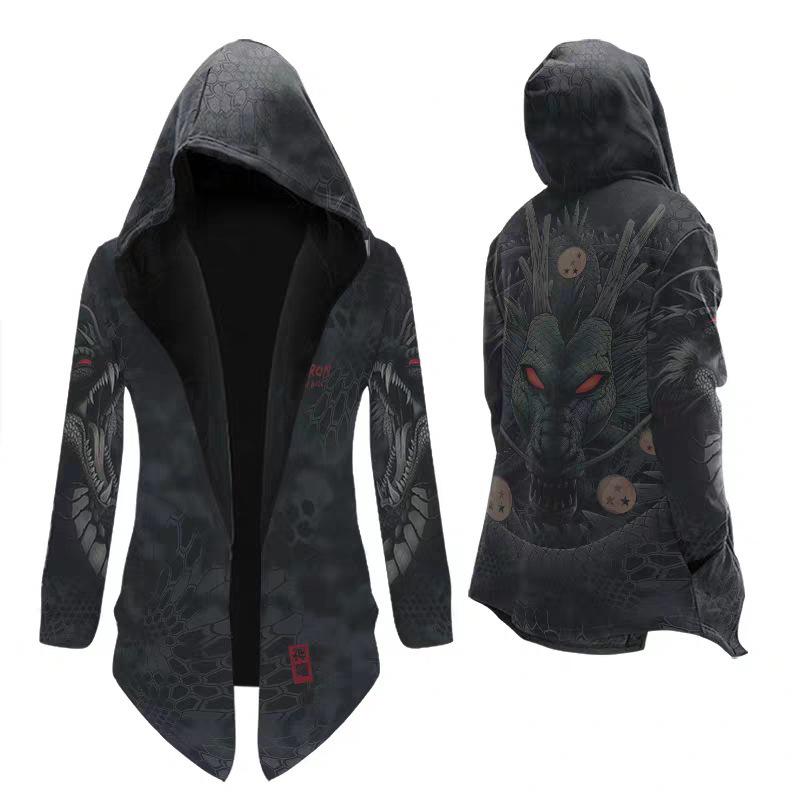

Dragon Ball Goku Windbreaker Jacket - Seven Dragon Balls Anime Plus Velvet Hoodie Sweatshirt for Men and Youth XL