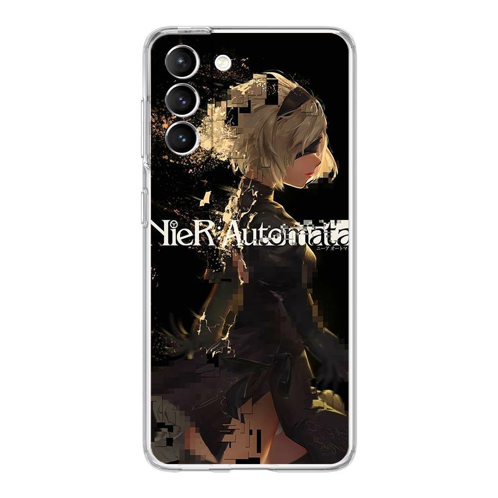 

Чехол для телефона с рисунком Nier Automata для Samsung Galaxy S22 5G S20 Ultra S21 FE 5G S10E S9 S8 S10 Plus Note 20 10 Lite, прозрачный чехол Galaxy S21 FE 5G