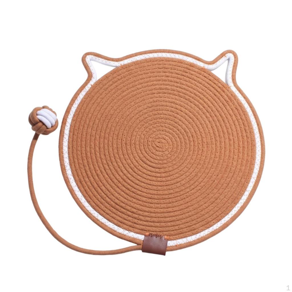 Cat Head Scratching Mat Braided Surface Stitched Edge Pet Supply for Cats, Home