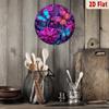 Butterfly and Purple Flower Wall Art, 2D Decorative Canvas Print for Home Decoration