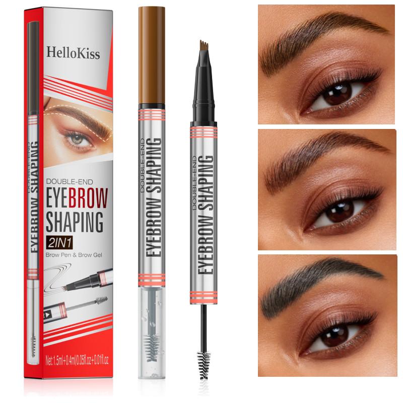 Hellokiss Dual-ended Liquid Eyebrow Pencil With Setting Gel For Perfect Brows