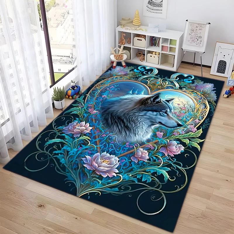 Wolf Heart Floral Fantasy Carpet Is Suitable For Living Room And Bedroom Doormats Office Balcony Decorative Carpet A8